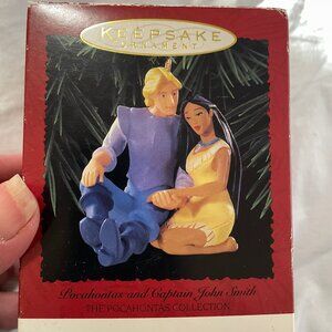 VTG Disney Hallmark Keepsake Ornament Pocahontas & Captain John Smith Christmas